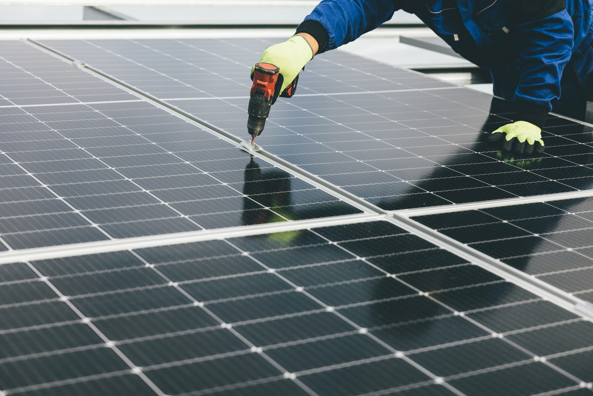 Professional solar panel installation